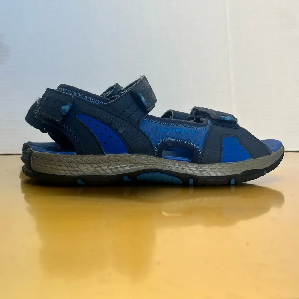 MERRELL BOYS PANTHER NAVY BLUE 2.0 SANDALS SIZE EU 35 US 4M